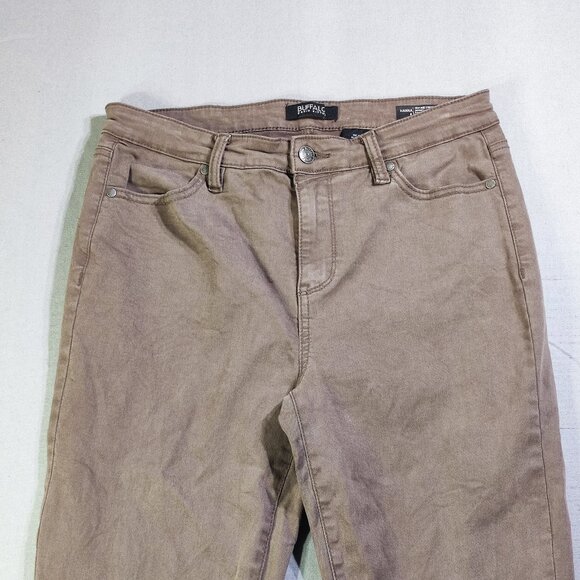 Buffalo Hanna High-rise stretch skinny pants women's size 6 brown - Picture 2 of 13